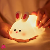 Silicon Rabbit Lamp - Cute Lamps - Rechargeable Rabbit Lamp With Touch Sensor - Bunny Night Lamps For Kids