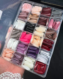 576 Pcs Multicolor Stick-On Artificial Nails Box With Free Glue