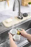 Sink Faucet Mat | Faucet Absorbent Mat Silicon Kitchen Sink Splash Guard Drain Pad | Soap Holder (Random Color)