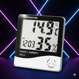 Professional LCD Indoor Temperature & Humidity Monitor – Large Display, Accurate Readings + Free Battery.