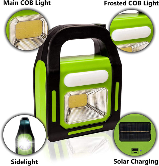 Solar Rechargeable 3-In-1 Emergency Light - Hurry Bolt Portable LED Work Light, Torch & Power Bank