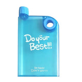 A5 Flat Water Bottle Slim Notebook Style Reusable Water Bottle (420ML) - Drinkware Accessory Designed For Hydration (Random Color)