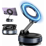 Magnetic Strong Magnetic Phone Holder Foldable Design 360° Adjustable Vacuum Mount For Car/Desk/Bathroom/Universal Use For Home
