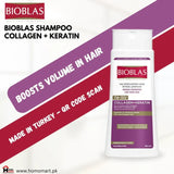Bioblas Collagen + Keratin Hair Loss Herbal Shampoo – Anti-Hair Fall & Volumizing Formula (360ml)