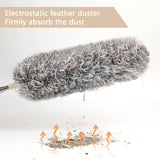 Grey Flexible Microfiber Duster – Bendable Long Reach Cleaning Brush For Home & Office