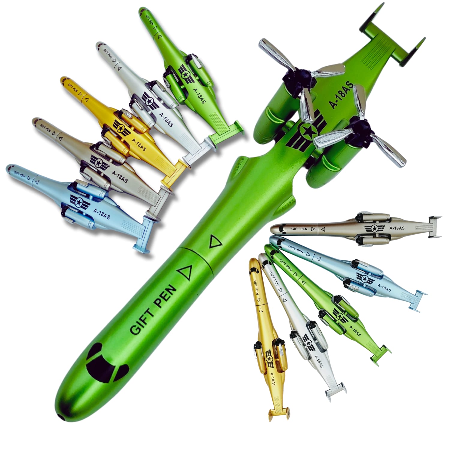 Airplane Design Metal Ballpoint Pen – Creative Aircraft Shape Gift Pen For Kids & Adults | 1Pc
