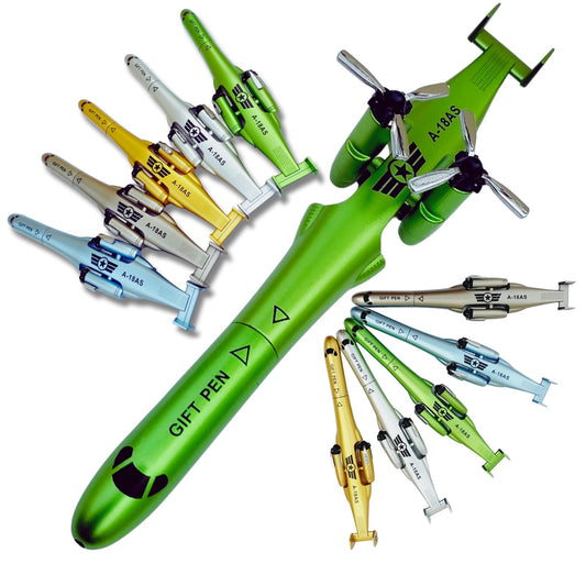 Airplane Design Metal Ballpoint Pen – Creative Aircraft Shape Gift Pen For Kids & Adults | 1Pc