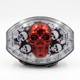 Universal 125cc Motorcycle LED Skull Tail Light – Multi-Color Fancy Rear Back Light For Bikes