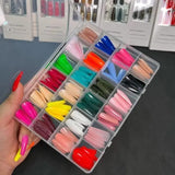 576 Pcs Multicolor Stick-On Artificial Nails Box With Free Glue