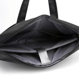 Premium 17-Inch Oxford Fabric Laptop Bag – Spacious Plain Black Waterproof Office Messenger Briefcase