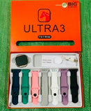7-In-1 Ultra Smart Watch – Advanced Multi-Feature Fitness Tracker With Heart Rate Monitor, Sleep Tracking, Bluetooth Calling, Sports Modes & More Random Color Straps - Smartwatch With 6 Silicone Stripes And 1 Metal Strip