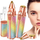 2-In-1 Flawless Eyebrow Trimmer | USB Rechargeable 2in1 Flawless Trimmer With Wire & Cleaning Brush | Eyebrow & Upper Lips Trimmer For Women (Rechargeable)