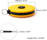 10M Double‑Side Metric Fiberglass Measuring Tape Reel | Durable Roll Measuring Tool – 1pc