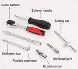 46-Piece Socket Wrench Set – Complete Ratchet & Bit Tool Kit