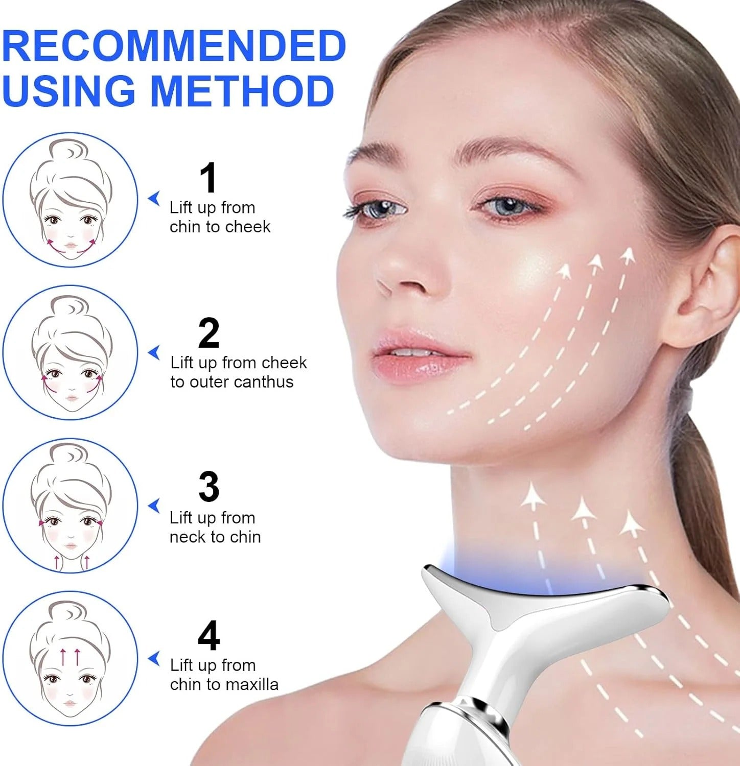 ES-1081 Massager Intense Pulsed Light Wrinkles Reducing Instrument - ESX - Anti Ageing & Reduces Puffiness | Face Massager For Fine Line & Wrinkles - Random Color