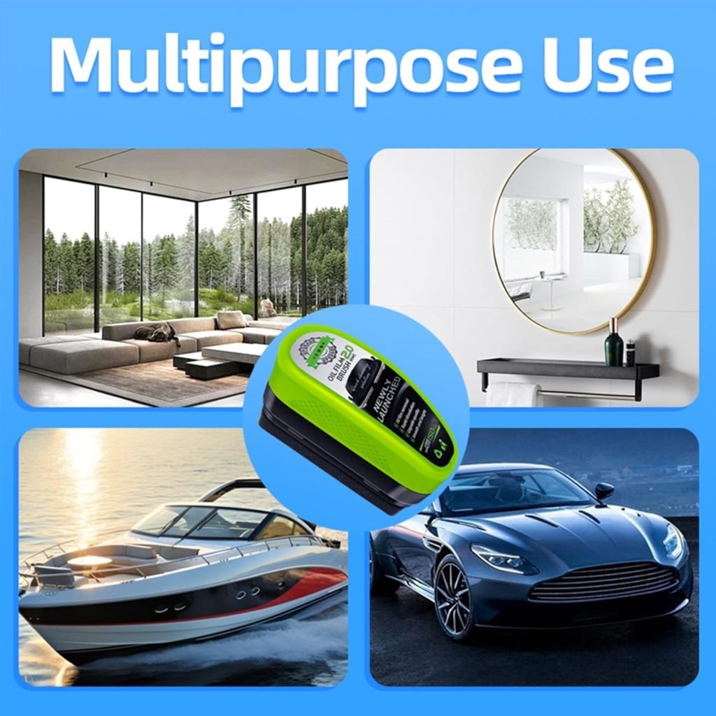 Universal Glass Cleaner,clear Vision Car Glass Oil Film Cleaner Brush For Windshield | Bottle also Included