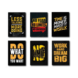 Set Of 6 Motivational Wooden Canvas Frames For Wall Decore 8x11 Inches Size / Sticky Phototiles Frames