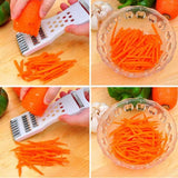 5-In-1 Multi Vegetable Cutter & Peeler – Multipurpose Julienne Slicer, Grater, Metal Scraper, And Fruit & Vegetable Kitchen Tool