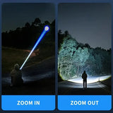 Tactical LED Flashlight Kit SP-38-1 – Rechargeable High Power Torch With 3x18650 Batteries & Portable Hard Case (Range 1.5km)