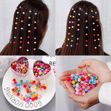 30 PCS Baby Girls Hairpins – Cute Candy Color Mini Hair Clips & Hair Braids Beads Set (Random Color)