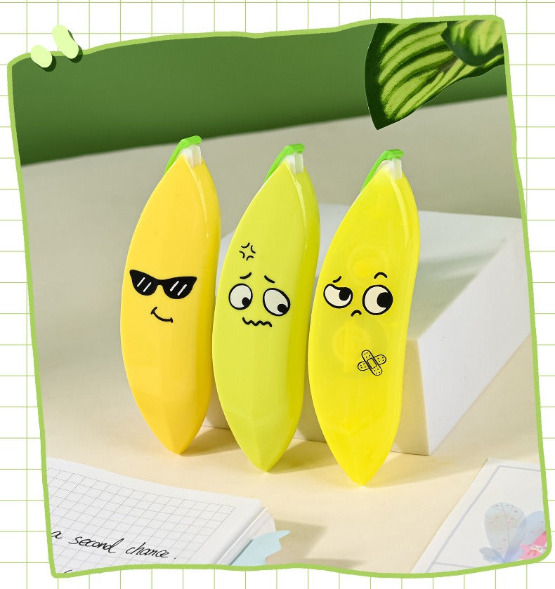 Banana Shaped Correction Tape – Fun & Portable Eraser Tool For Paper, Labels, And More – 14cm