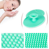 Soft Silicone Face Cleansing Brush Pad – Gentle Facial Washing & Exfoliating Massage Tool For Deep Pore Cleansing | Blackhead Removal & Skin Care | Soft Silicone Face Massager - (Random Colors)