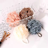 (1 Pcs)Soft Mesh Bath Sponge – Exfoliating Body Scrubber Random Color - Extra Soft Body Loofah Bath Sponge – Gentle Exfoliating Shower Pouf For Radiant, Smooth Skin – Mesh Shower Scrubber For Men & Women - Random Color
