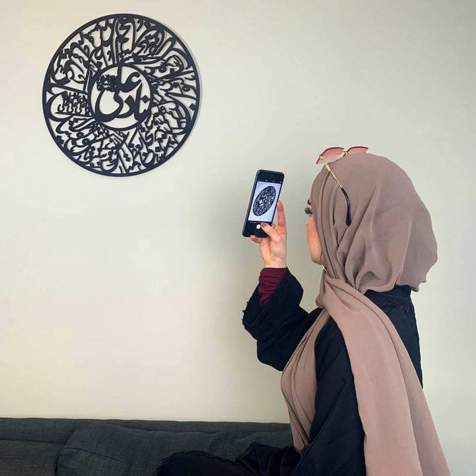 3D Calligraphy Nad-E-Ali Large Size | Islamic Wall Art | Nad-E-Ali Frame | Nad-E-Ali Frame For Home Decor & Office Decor | Wooden Wall Art ( 24 X 24 )