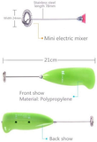Electric Egg Beater Milk Drink Coffee Whisk Mixer Foamer Mini Handle Stirrer Practical Cooking Tool Kitchen Cell Operated (Mix/Random Color)