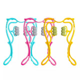 6 Wheel Pressure Point Neck Massager Relieve Neck, Back And Shoulder Pain (Random Color)