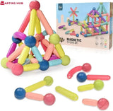 Magnetic Toys Building Blocks - 36 PCS Kids Magnet Balls And Rods Set Toddler STEM Sticks Toy Learning Educational Block Games Stacking Toys For Boy Girl Age 3+ Years Old Preschool