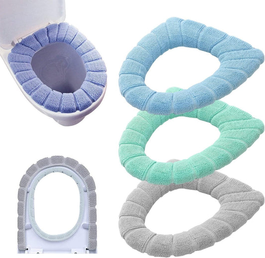Warm Washable Soft Coral Velvet Toilet Seat Cover | Random Colour |