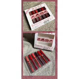 6 Pcs Nude & Red Matte Lip Gloss Set | High Pigmented Long Lasting Liquid Lipstick Collection