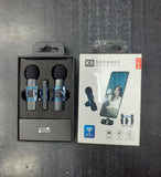 K9 Dual Microphone Mic Plug & Play USB Type C & IOS Wireless Lavalier Microphone Auto Sync Noise Reduction NO APP Or Bluetooth Needed- Dual Mic