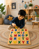 Capital ABC Alphabet Puzzle Board Game - Educational Wooden Learning Toy Crafted From MDF Wood For Children And Early Literacy Skills