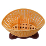 3-Compartment Dinnerware & Cutlery Organizer Basket (Random Color)