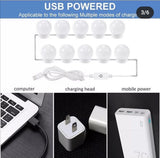 Vanity Light LED Bulbs For Makeup Mirror Stand 10 Bulbs With 3 Light Modes