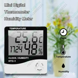 Professional LCD Indoor Temperature & Humidity Monitor – Large Display, Accurate Readings + Free Battery.
