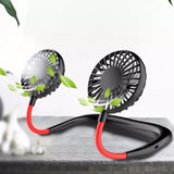 7 Wing Neck Fans Mini Portable Outdoor Fan Personal Fan Biggest Rechargeable Battery Operated Neckband Fan - Portable Cooling Device (Random Color)