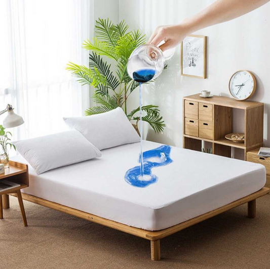 King Size Waterproof Mattress Cover | Breathable, Soft, Noiseless, And Dustproof Protection For Ultimate Bed Comfort And Hygiene (Random Color)