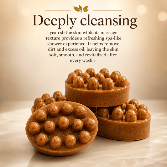 Instant Glow Exfoliating Massage Shower Soap – Deep Cleansing Body Soap With Textured Massage Surface For Smooth, Soft & Refreshed Skin | Suitable For All Skin Types