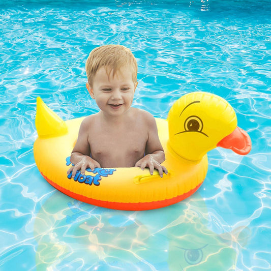 Duck Baby Floats Tube, Inflatable Duck Pool Float, Baby Floating Seat, Children Swim Ring, Kids Inflatable Floats, Yellow Duck Seat Boat For Toddler