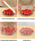 100 Pcs Disposable Food Cover Plastic Shopper Bags