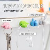 PACK OFF 10 Thumb Wall Hook Wall Decoration Hook Creative Silicone Thumb Key Hanger Hooks(Random Color)