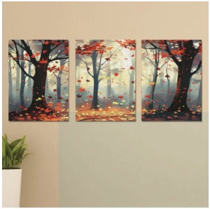 Set Of 3 Wooden Wall Art Photo Tile Frames (8×11 Inches) – Spiritual Wall Décor For Home & Office