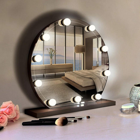 Vanity Mirror Lights - USB Vanity Lights Makeup Lighting 10 Dimmable Light Bulbs - Hollywood Style LED Vanity Mirror Lights Kit For Makeup - Table Bathroom Dressing Room