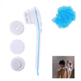 Electric Shower Brush 5-In-1 Spin Spa – Cell Operated Full Body Cleansing & Exfoliating Brush