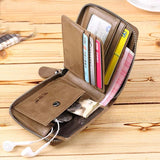 GOL Zip Leather Wallet For Men Compact Wallet With Coin Pocket Card Slots And Secure Closure