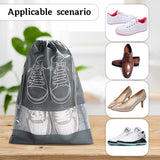 Shoe Bags For Travel Dust Proof Storage Organizer With Clear Window Non Woven Packing Pouch Size 12.5x16.5