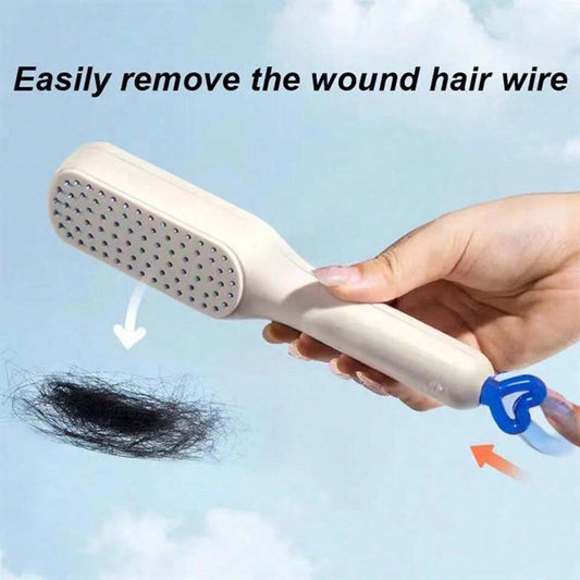 Self Cleaning Hair Comb (Random Color)